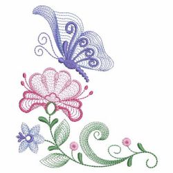 Rippled Butterfly Corners 12(Sm) machine embroidery designs