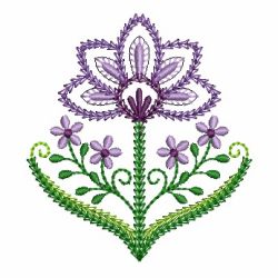 Fancy Jacobean Flowers 02