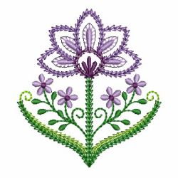 Fancy Jacobean Flowers 02 machine embroidery designs