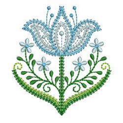 Fancy Jacobean Flowers 03 machine embroidery designs