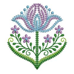 Fancy Jacobean Flowers 06