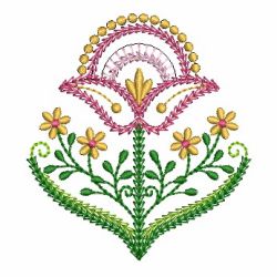 Fancy Jacobean Flowers 08 machine embroidery designs