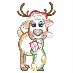 Vintage Christmas Reindeer 03(Sm) machine embroidery designs