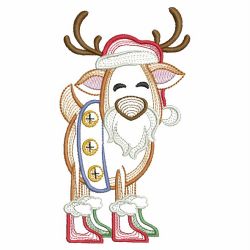 Vintage Christmas Reindeer 05(Md) machine embroidery designs