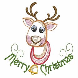 Vintage Christmas Reindeer 07(Md) machine embroidery designs