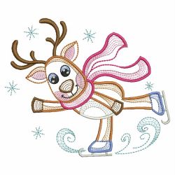 Vintage Christmas Reindeer 09(Md) machine embroidery designs