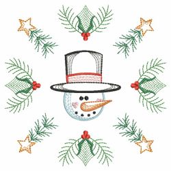 Vintage Winter Snowman(Md) machine embroidery designs