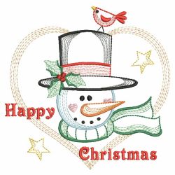 Vintage Winter Snowman 02(Sm) machine embroidery designs