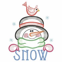 Vintage Winter Snowman 06(Md) machine embroidery designs