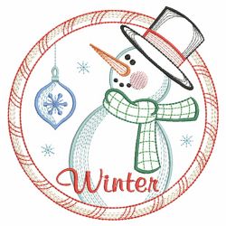 Vintage Winter Snowman 07(Md) machine embroidery designs