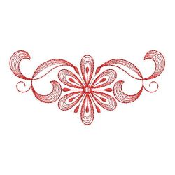 Redwork Flowers 02(Sm)