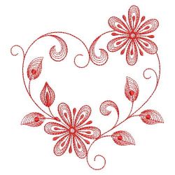 Redwork Flowers 04(Lg) machine embroidery designs