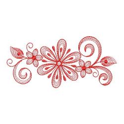 Redwork Flowers 06(Lg) machine embroidery designs