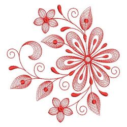 Redwork Flowers 08(Lg) machine embroidery designs