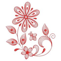 Redwork Flowers 10(Lg) machine embroidery designs