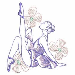 Ballet Girls 10(Lg) machine embroidery designs