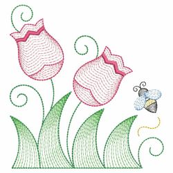 Rippled Tulip 02(Lg) machine embroidery designs