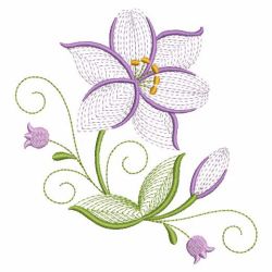 Rippled Lilies 05(Md) machine embroidery designs