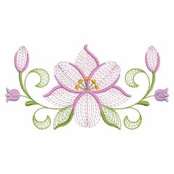 Rippled Lilies 06(Lg) machine embroidery designs