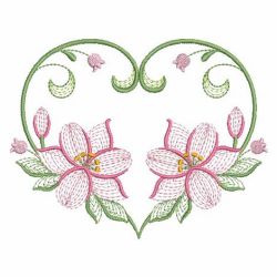 Rippled Lilies 08(Lg) machine embroidery designs