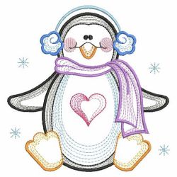 Vintage Cute Penguin(Lg) machine embroidery designs