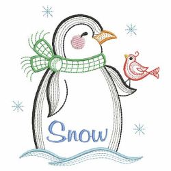 Vintage Cute Penguin 03(Md) machine embroidery designs