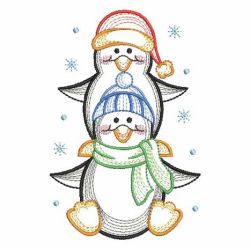 Vintage Cute Penguin 07(Md) machine embroidery designs