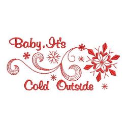 Redwork Cold Outside 02(Md) machine embroidery designs