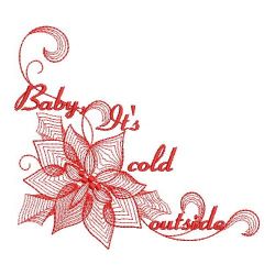 Redwork Cold Outside 05(Lg) machine embroidery designs