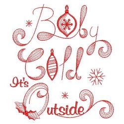Redwork Cold Outside 06(Lg) machine embroidery designs
