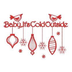 Redwork Cold Outside 07(Md) machine embroidery designs