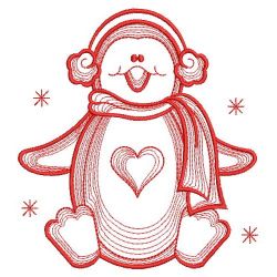 Redwork Penguin(Md) machine embroidery designs