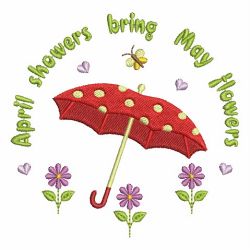 April Showers Bring May Flowers 04 machine embroidery designs