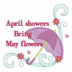 April Showers Bring May Flowers 05 machine embroidery designs