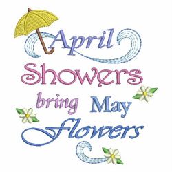April Showers Bring May Flowers 06 machine embroidery designs