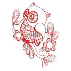 Redwork Owls 04(Sm) machine embroidery designs