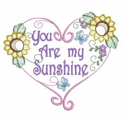 You Are My Sunshine 12 machine embroidery designs