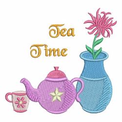 Tea Time machine embroidery designs