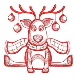 Redwork Reindeer 02(Lg) machine embroidery designs