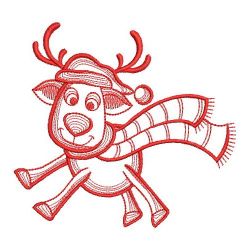 Redwork Reindeer 06(Md) machine embroidery designs