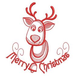 Redwork Reindeer 07(Lg) machine embroidery designs