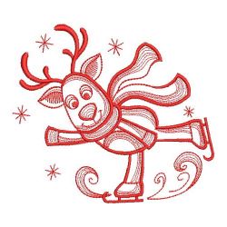 Redwork Reindeer 09(Md) machine embroidery designs