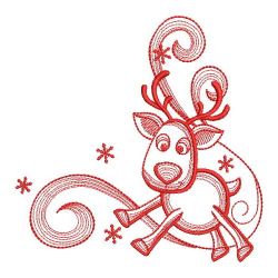 Redwork Reindeer 10(Lg) machine embroidery designs