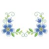 Fancy Blue Flowers 07
