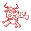 Redwork Reindeer 06(Lg)