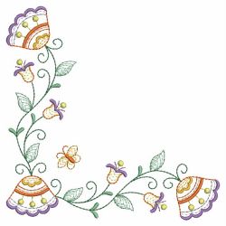 Heirloom Jacobean Flowers 01 machine embroidery designs