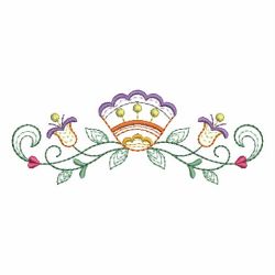 Heirloom Jacobean Flowers 04 machine embroidery designs