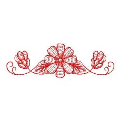 Redwork Rippled Daisy 01(Md) machine embroidery designs