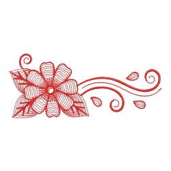 Redwork Rippled Daisy 08(Md) machine embroidery designs