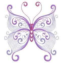 Rippled Swirly Butterfly 01(Sm) machine embroidery designs